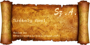 Székely Axel névjegykártya